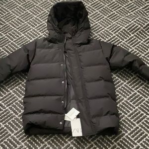 Zara Kids Black Down Puff Puffer Jacket Coat Hoodie Winter Ski 6